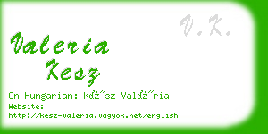 valeria kesz business card